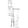 Tres Slim zestaw prysznicowy elektroniczny 09286551